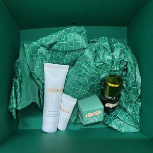 La Mer treatment lotion, matter lotion, moisturzing cream, cleansing foam w box